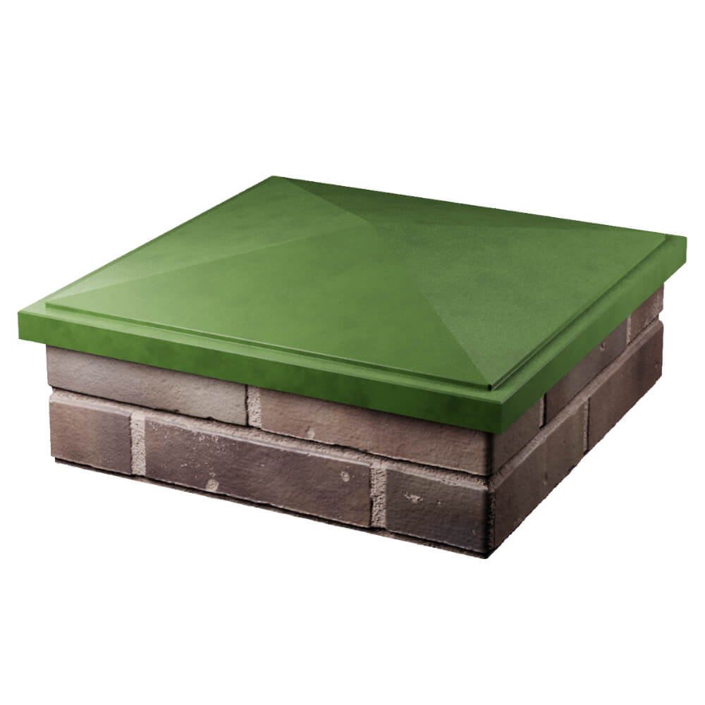 Колпак Zking БонаМоно Зеленый на столб 2х2 кирпича (515х515, 530х530мм) в Октябрьском фото