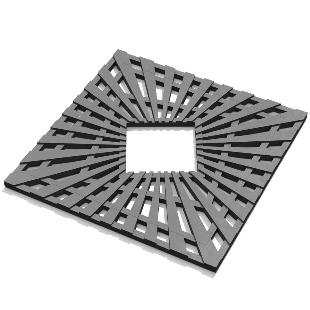 Приствольная решетка для дерева ZKING ATMOSPHERE 1.2х1.2м Серая в Октябрьском фото