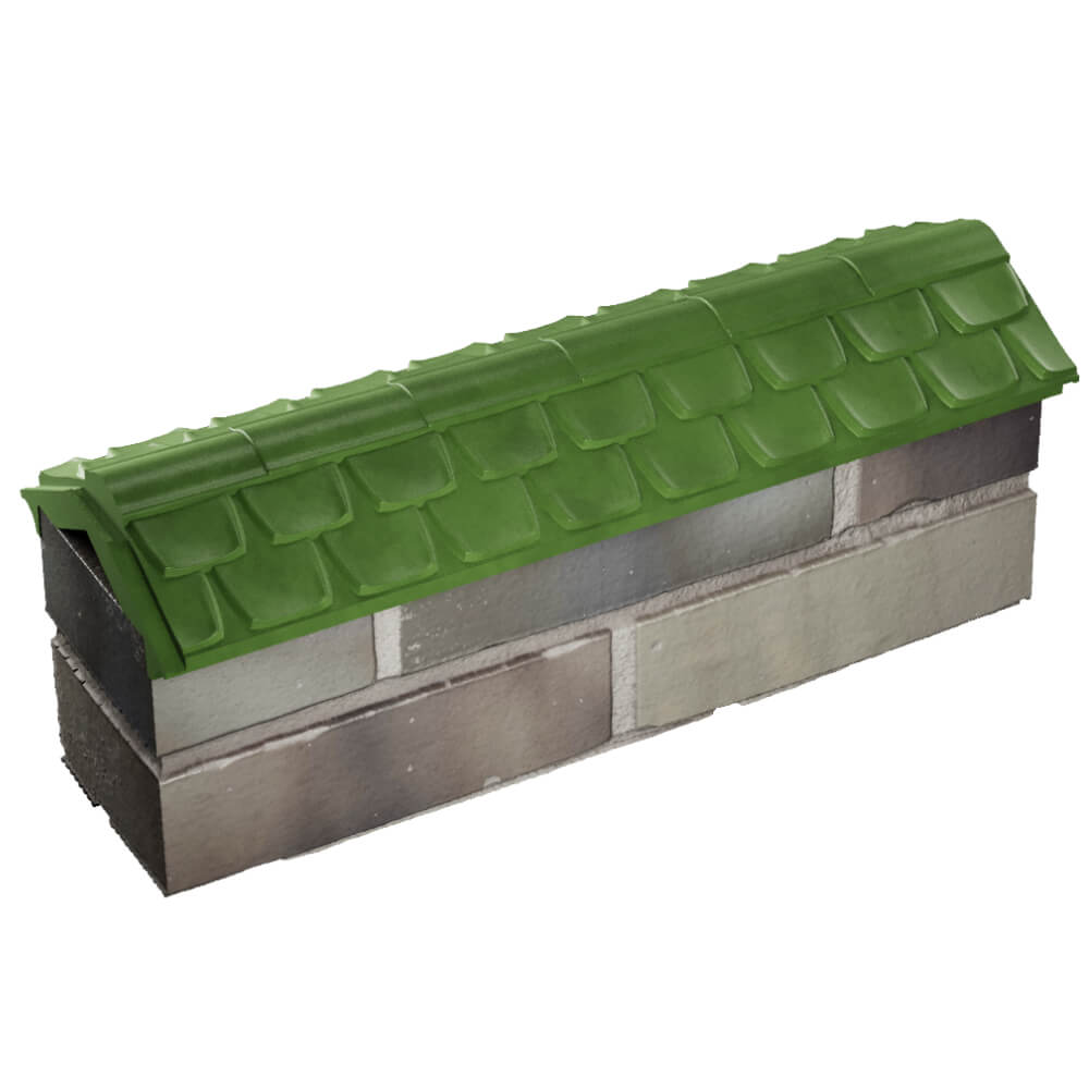 Парапет Zking Эльбрус Зеленый с посадкой на 0.5 кирпича (130мм) в Октябрьском фото